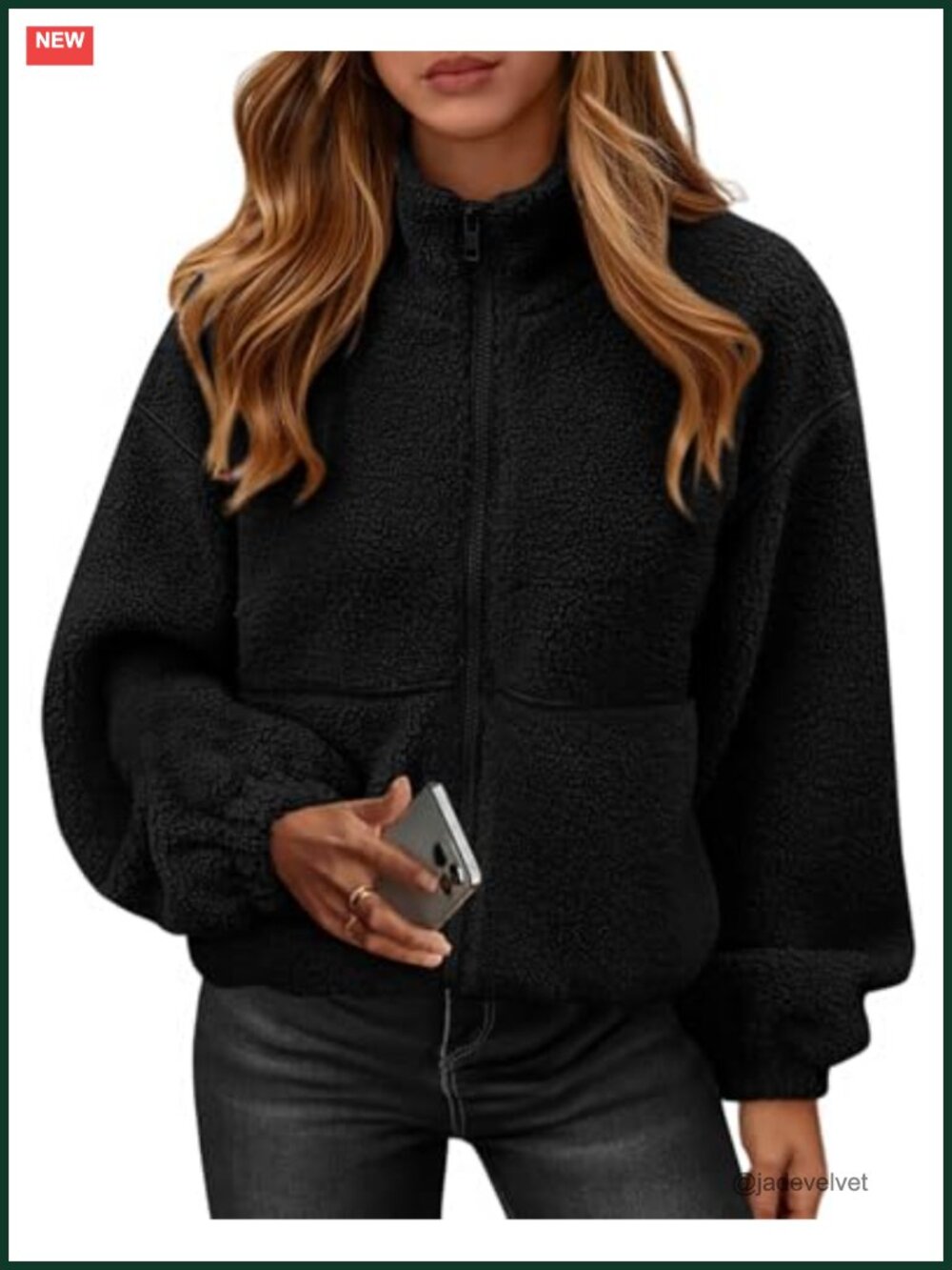 Sherpa Fleece Zip Up Jacket Womens Winter Coat Faux Fur Teddy